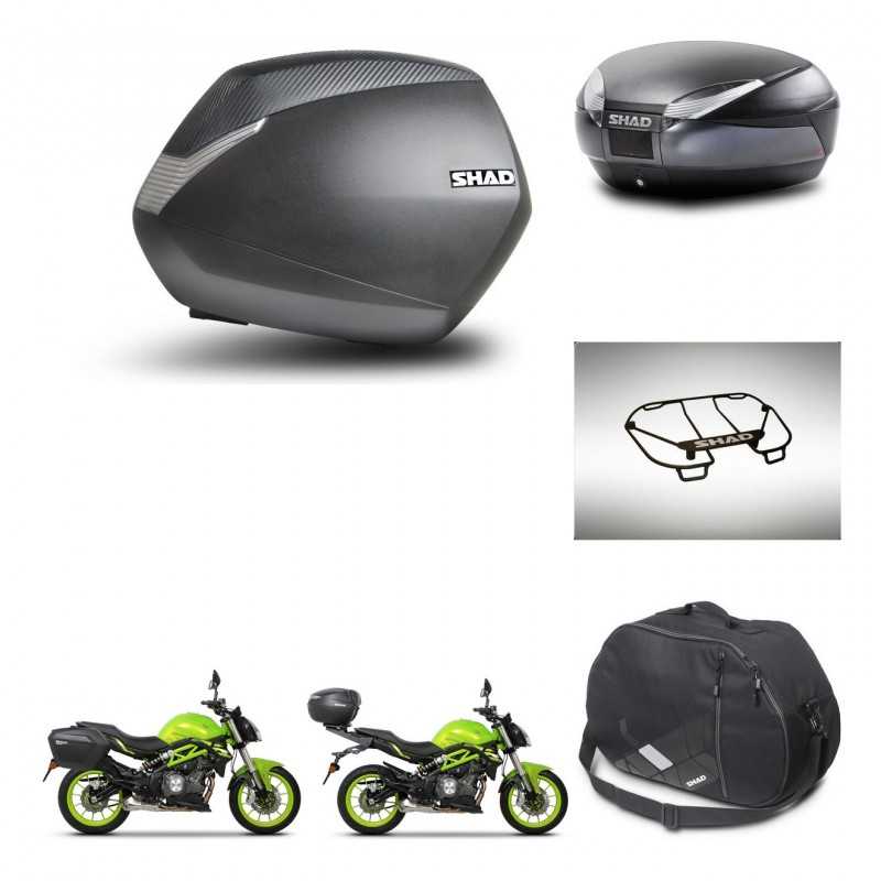 SHAD Rear trunk + side cases + accessories + mounting hardware + 3p hardware SH36 SH 36 SH48 DARK GREY PREMIUM KIT-273142