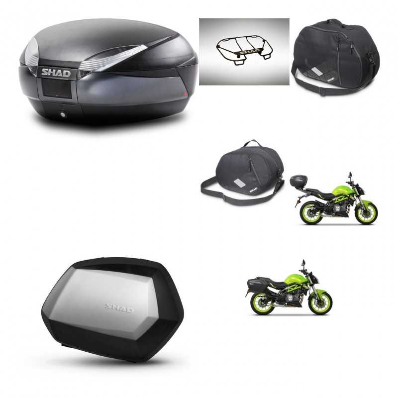 SHAD Side cases + rear trunk + accessories + mounting hardware + 3p hardware SH48 DARK GREY PREMIUM SC SH35 PREMIUM KIT-273147