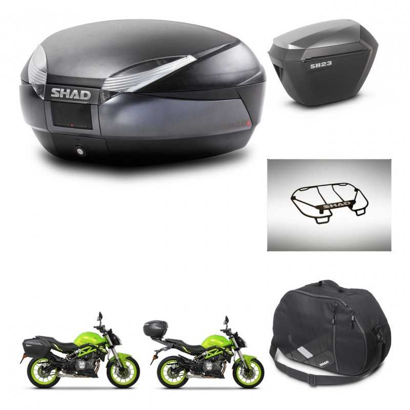 SHAD Side cases + rear trunk + accessories + mounting hardware + 3p hardware SH48 DARK GREY PREMIUM SH23 ALU KIT-273149