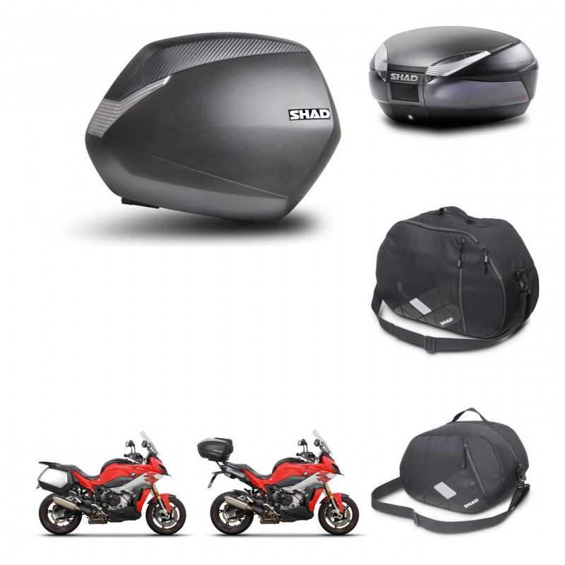 SHAD Rear trunk + side cases + accessories + mounting hardware + 3p hardware SH36 SH 36 SH48 DARK GREY PREMIUM KIT-273321