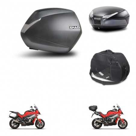 SHAD Rear trunk + side cases + internal bag + mounting hardware + 3p hardware SH36 SH 36 SH48 DARK GREY PREMIUM KIT-273322