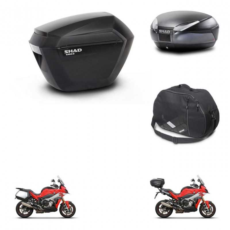 SHAD Rear trunk + side cases + internal bag + mounting hardware + 3p hardware SH23 SH48 DARK GREY PREMIUM KIT-273323