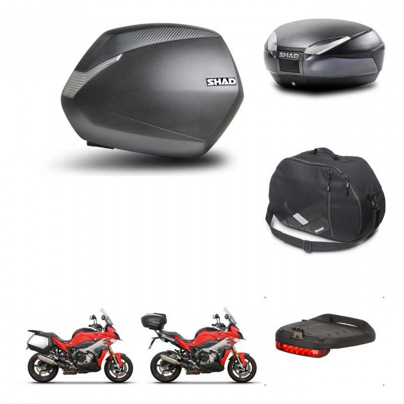 SHAD Baul trasero + maletas laterales accesorios herraje montaje 3p SH36 SH 36 SH48 DARK GREY PREMIUM KIT-273331