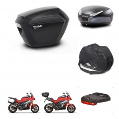 SHAD Rear trunk + side cases + accessories + mounting hardware + 3p hardware SH23 SH48 DARK GREY PREMIUM KIT-273332