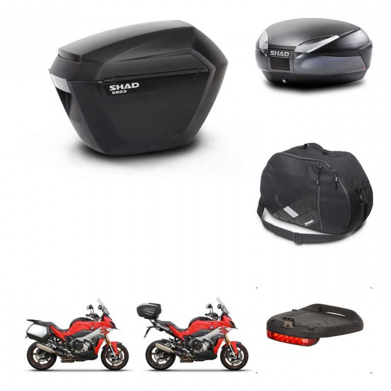 SHAD Rear trunk + side cases + accessories + mounting hardware + 3p hardware SH23 SH48 DARK GREY PREMIUM KIT-273332