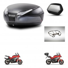 SHAD Side cases + rear trunk + upper rack rack + mounting hardware + 3p hardware SH48 DARK GREY PREMIUM SC SH35 PREMIUM KIT-2733