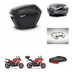 SHAD Baul trasero + maletas laterales accesorios herraje montaje 3p SH23 SH48 DARK GREY PREMIUM KIT-273350
