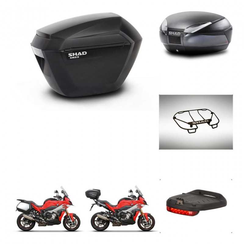 SHAD Rear trunk + side cases + accessories + mounting hardware + 3p hardware SH23 SH48 DARK GREY PREMIUM KIT-273350