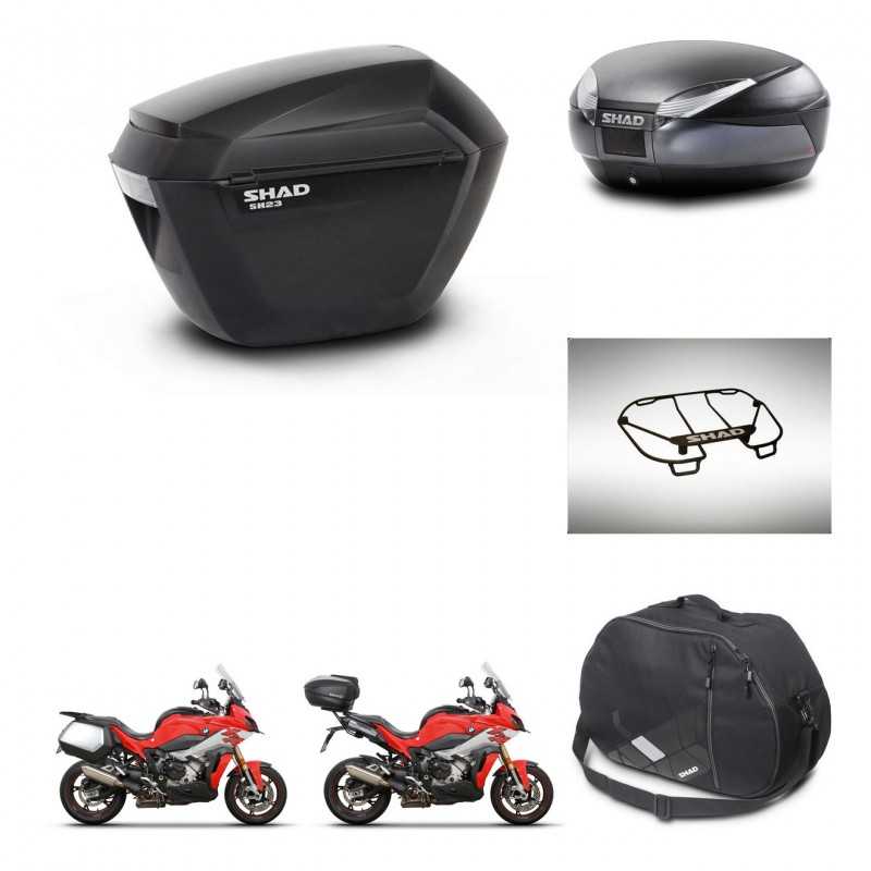SHAD Rear trunk + side cases + accessories + mounting hardware + 3p hardware SH23 SH48 DARK GREY PREMIUM KIT-273359