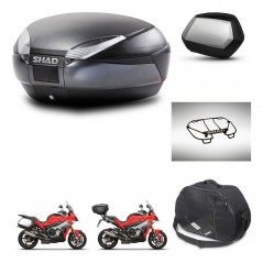 SHAD Side cases + rear trunk + accessories + mounting hardware + 3p hardware SH48 DARK GREY PREMIUM SC SH35 PREMIUM KIT-273364