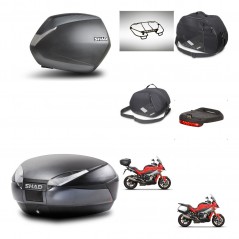 SHAD Rear trunk + side cases + accessories + mounting hardware + 3p hardware SH36 SH 36 SH48 DARK GREY PREMIUM KIT-273366
