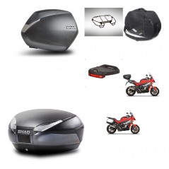 SHAD Baul trasero + maletas laterales accesorios herraje montaje 3p SH36 SH 36 SH48 DARK GREY PREMIUM KIT-273367