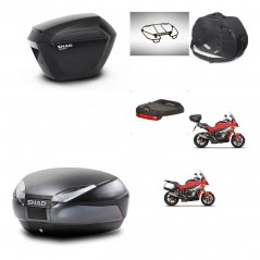 SHAD Baul trasero + maletas laterales accesorios herraje montaje 3p SH23 SH48 DARK GREY PREMIUM KIT-273368