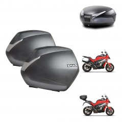 SHAD Rear trunk + side cases + 3p hardware + mounting hardware SH36 SH 36 SH48 DARK GREY PREMIUM KIT-273376