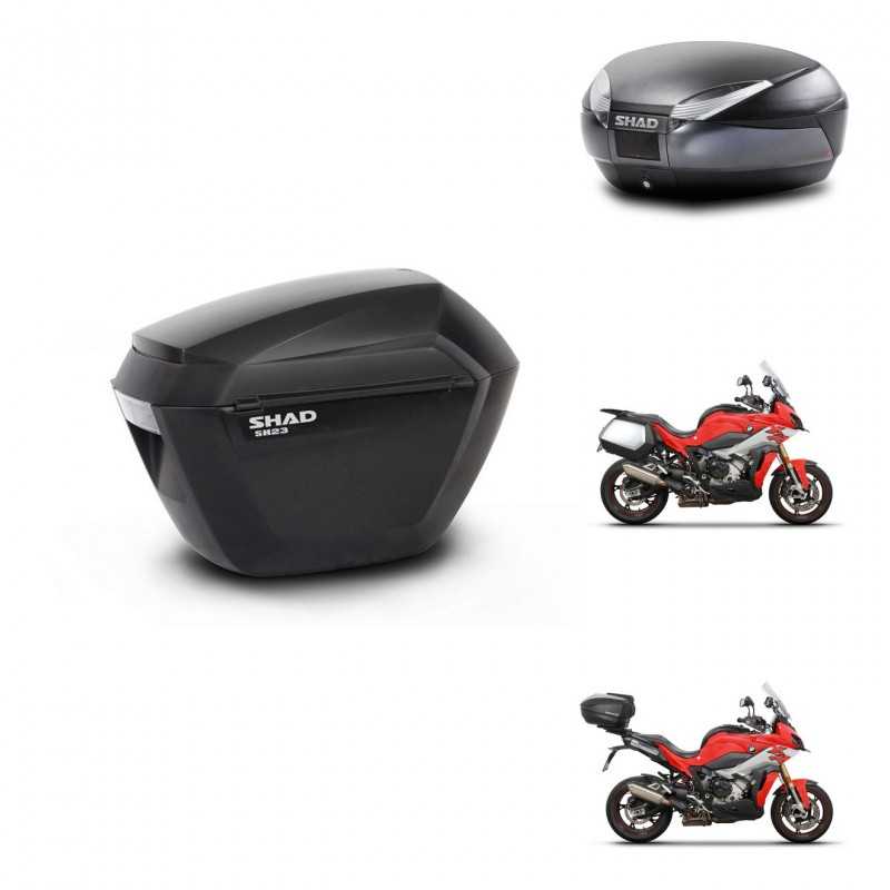 SHAD Rear trunk + side cases + 3p hardware + mounting hardware SH23 SH48 DARK GREY PREMIUM KIT-273377