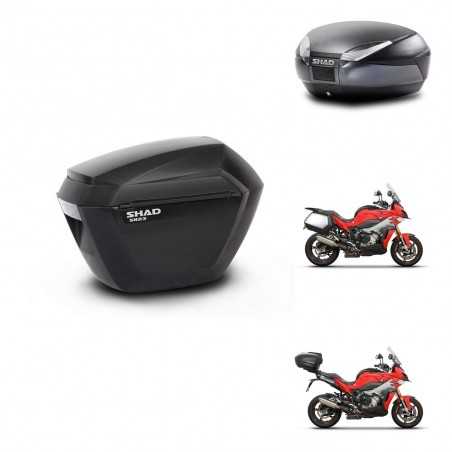 SHAD Baul trasero + maletas laterales herraje 3p montaje SH23 SH48 DARK GREY PREMIUM KIT-273377