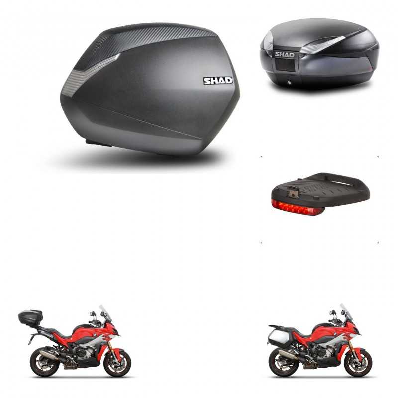 SHAD Rear trunk + side cases + brake light + 3p hardware + mounting hardware SH36 SH 36 SH48 DARK GREY PREMIUM KIT-273385