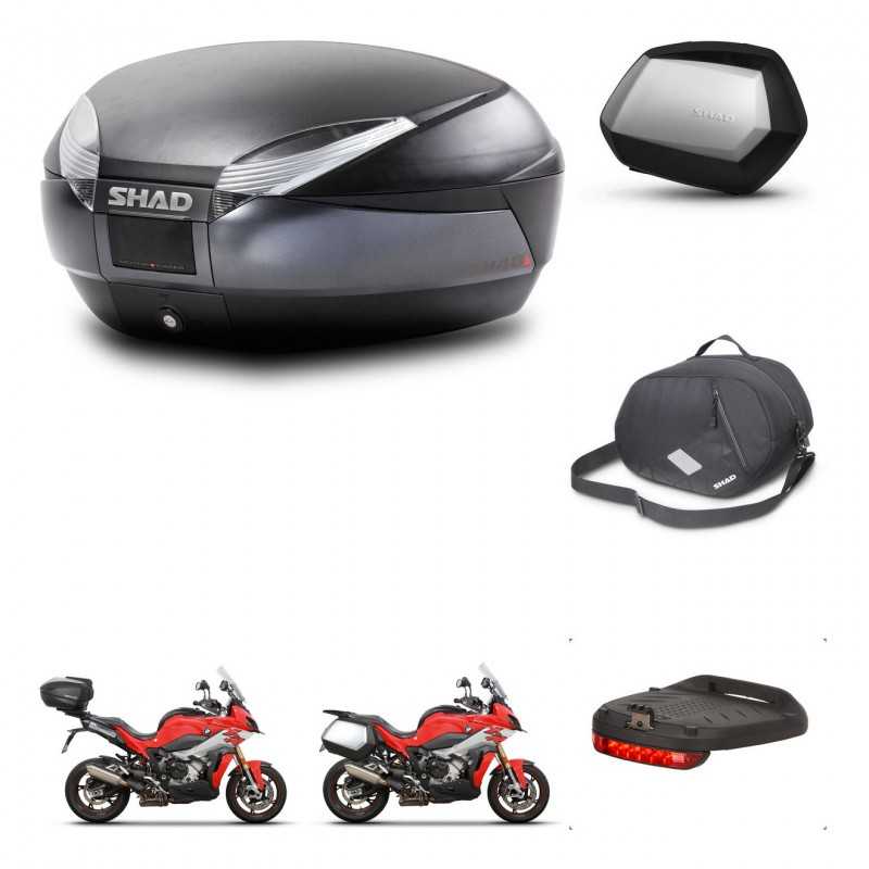 SHAD Side cases + rear trunk + accessories + 3p hardware + mounting hardware SH48 DARK GREY PREMIUM SC SH35 PREMIUM KIT-273390