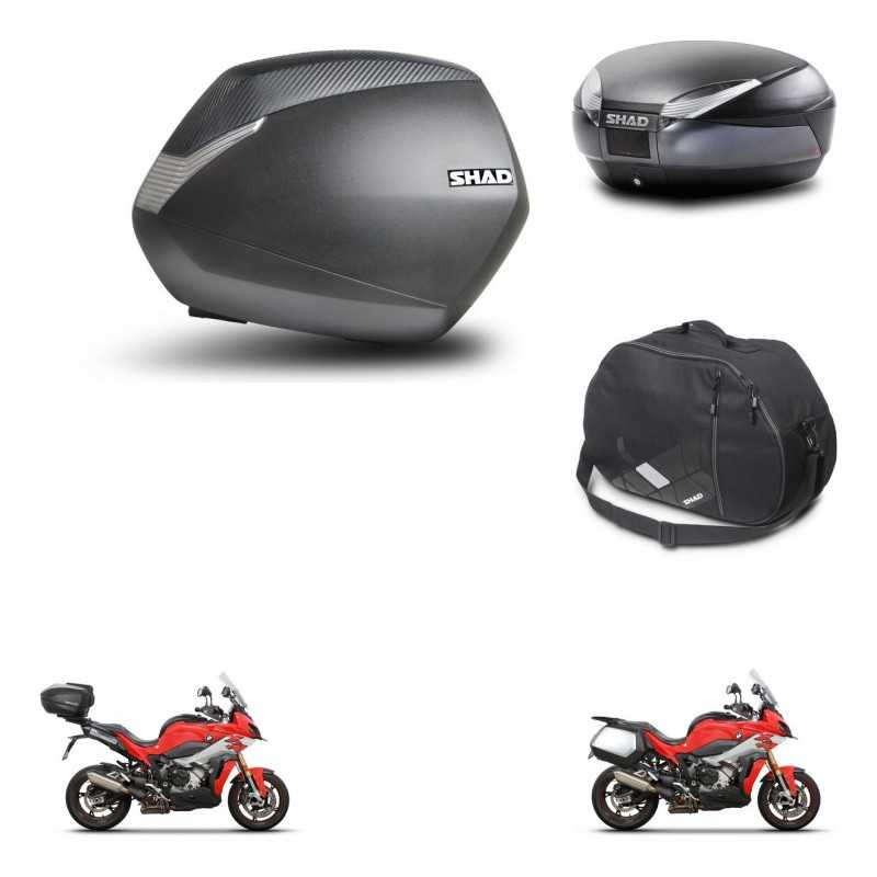 SHAD Rear trunk + side cases + internal bag + 3p hardware + mounting hardware SH36 SH 36 SH48 DARK GREY PREMIUM KIT-273394