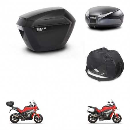 SHAD Rear trunk + side cases + internal bag + 3p hardware + mounting hardware SH23 SH48 DARK GREY PREMIUM KIT-273395