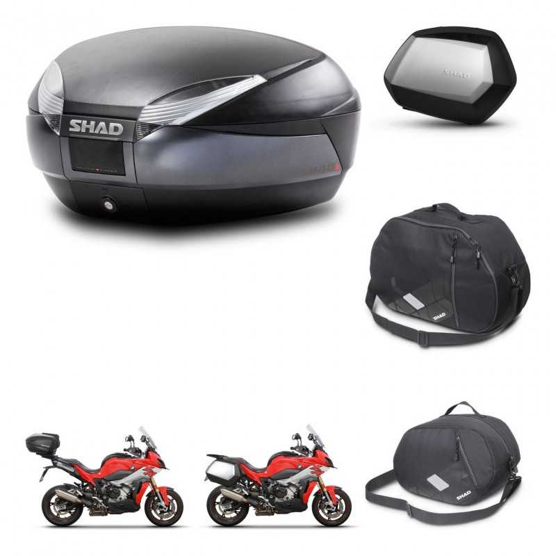SHAD Side cases + rear trunk + accessories + 3p hardware + mounting hardware SH48 DARK GREY PREMIUM SC SH35 PREMIUM KIT-273399