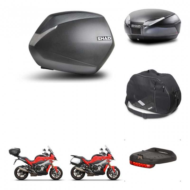 SHAD Baul trasero + maletas laterales accesorios herraje 3p montaje SH36 SH 36 SH48 DARK GREY PREMIUM KIT-273403