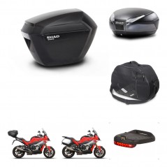 SHAD Baul trasero + maletas laterales accesorios herraje 3p montaje SH23 SH48 DARK GREY PREMIUM KIT-273404