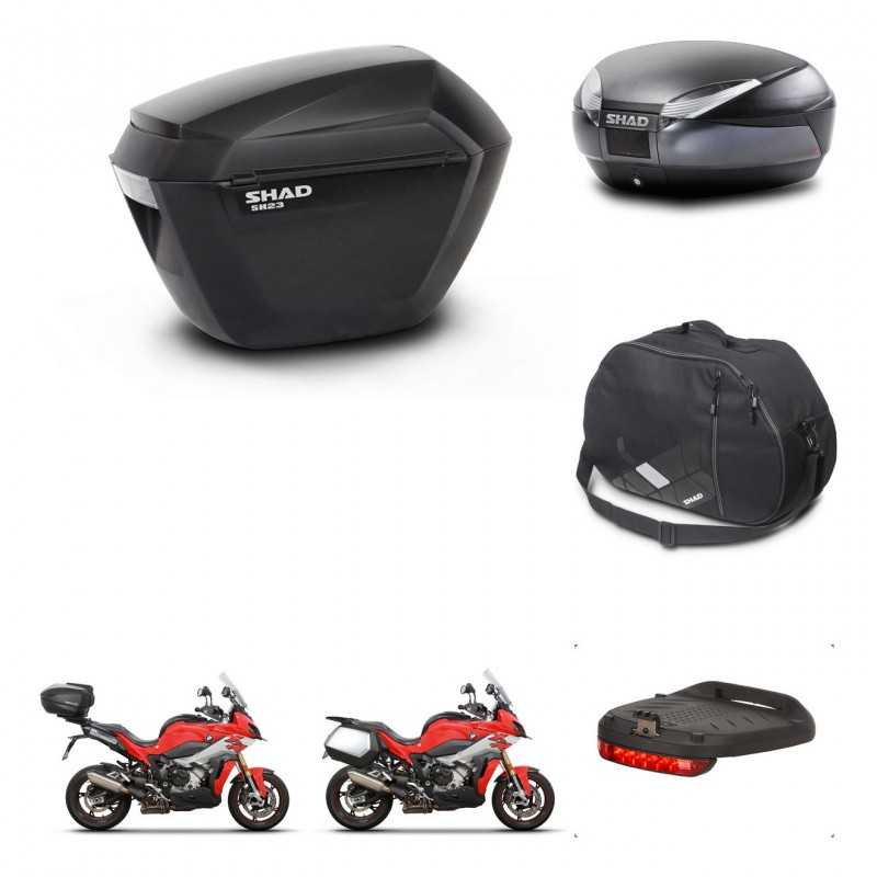 SHAD Baul trasero + maletas laterales accesorios herraje 3p montaje SH23 SH48 DARK GREY PREMIUM KIT-273404