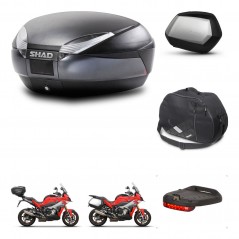 SHAD Side cases + rear trunk + accessories + 3p hardware + mounting hardware SH48 DARK GREY PREMIUM SC SH35 PREMIUM KIT-273409