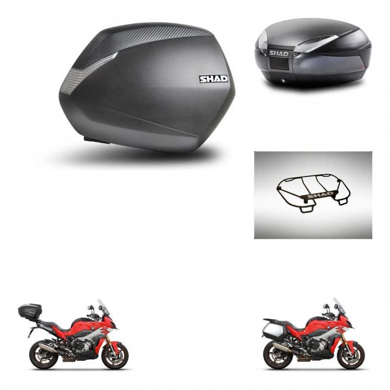 SHAD Rear trunk + side cases + upper rack rack + 3p hardware + mounting hardware SH36 SH 36 SH48 DARK GREY PREMIUM KIT-273412