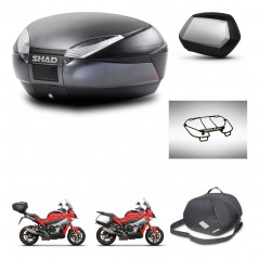 SHAD Side cases + rear trunk + accessories + 3p hardware + mounting hardware SH48 DARK GREY PREMIUM SC SH35 PREMIUM KIT-273417