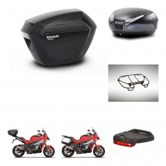 SHAD Rear trunk + side cases + accessories + 3p hardware + mounting hardware SH23 SH48 DARK GREY PREMIUM KIT-273422