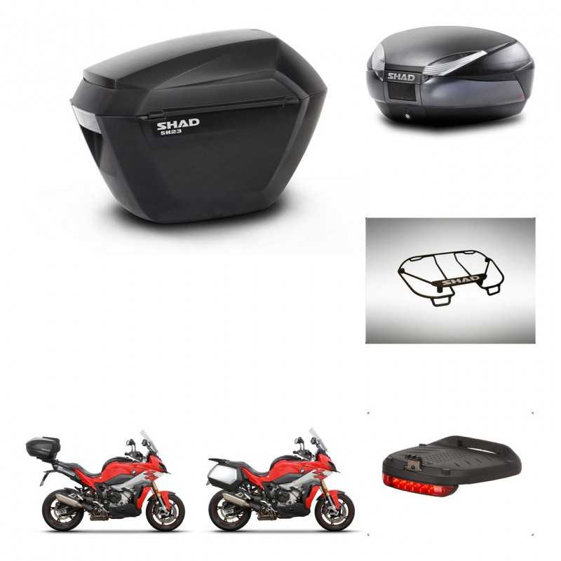 SHAD Baul trasero + maletas laterales accesorios herraje 3p montaje SH23 SH48 DARK GREY PREMIUM KIT-273422