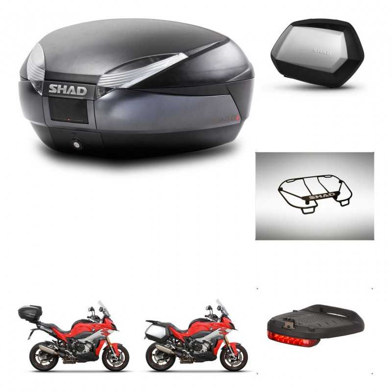 SHAD Side cases + rear trunk + accessories + 3p hardware + mounting hardware SH48 DARK GREY PREMIUM SC SH35 PREMIUM KIT-273427