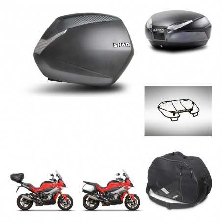 SHAD Rear trunk + side cases + accessories + 3p hardware + mounting hardware SH36 SH 36 SH48 DARK GREY PREMIUM KIT-273430