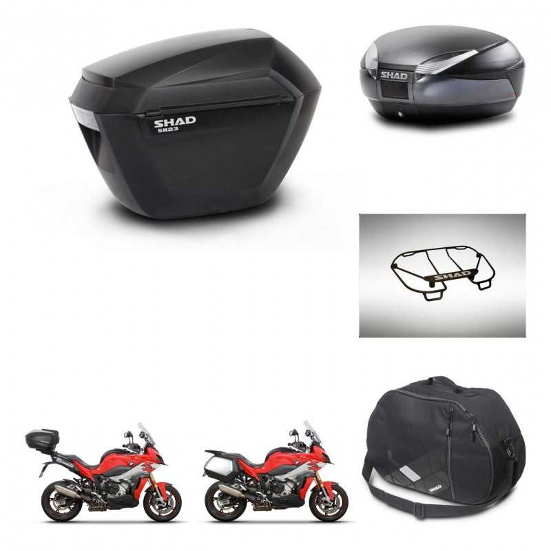 SHAD Rear trunk + side cases + accessories + 3p hardware + mounting hardware SH23 SH48 DARK GREY PREMIUM KIT-273431