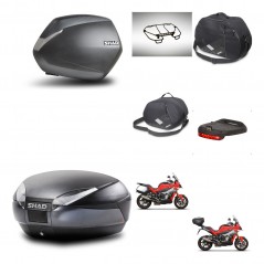 SHAD Baul trasero + maletas laterales accesorios herraje 3p montaje SH36 SH 36 SH48 DARK GREY PREMIUM KIT-273438