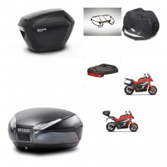 SHAD Baul trasero + maletas laterales accesorios herraje 3p montaje SH23 SH48 DARK GREY PREMIUM KIT-273440