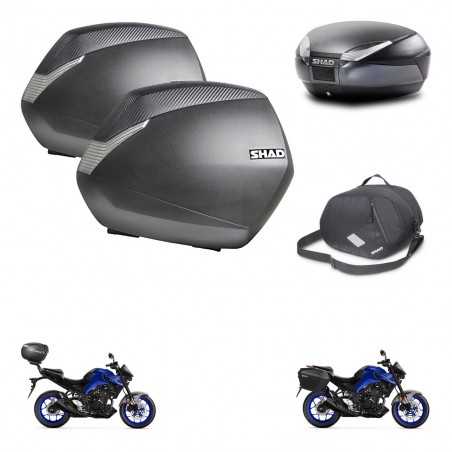 SHAD Rear trunk + side cases + internal bag + 3p hardware + mounting hardware SH36 SH 36 SH48 DARK GREY PREMIUM KIT-273447