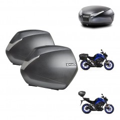 SHAD Rear trunk + side cases + 3p hardware + mounting hardware SH36 SH 36 SH48 DARK GREY PREMIUM KIT-273448