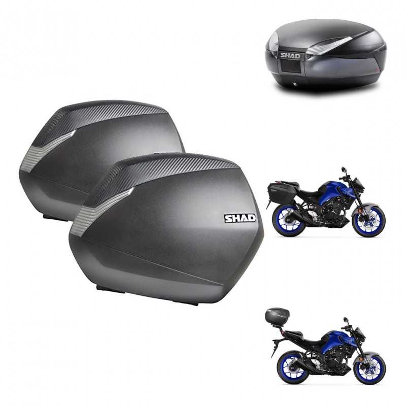SHAD Rear trunk + side cases + 3p hardware + mounting hardware SH36 SH 36 SH48 DARK GREY PREMIUM KIT-273448