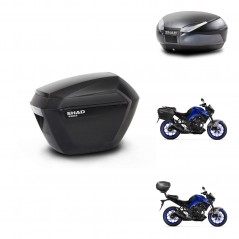 SHAD Rear trunk + side cases + 3p hardware + mounting hardware SH23 SH48 DARK GREY PREMIUM KIT-273449