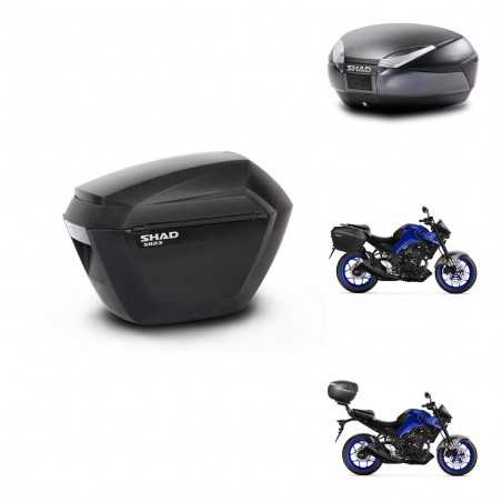 SHAD Baul trasero + maletas laterales herraje 3p montaje SH23 SH48 DARK GREY PREMIUM KIT-273449