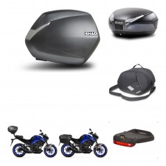 SHAD Rear trunk + side cases + accessories + 3p hardware + mounting hardware SH36 SH 36 SH48 DARK GREY PREMIUM KIT-273456