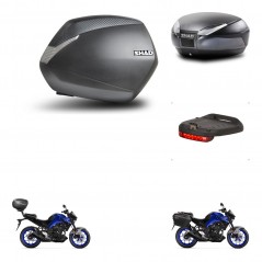 SHAD Rear trunk + side cases + brake light + 3p hardware + mounting hardware SH36 SH 36 SH48 DARK GREY PREMIUM KIT-273457