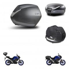 SHAD Baul trasero + maletas laterales bolsa interna herraje 3p montaje SH36 SH 36 SH48 DARK GREY PREMIUM KIT-273466