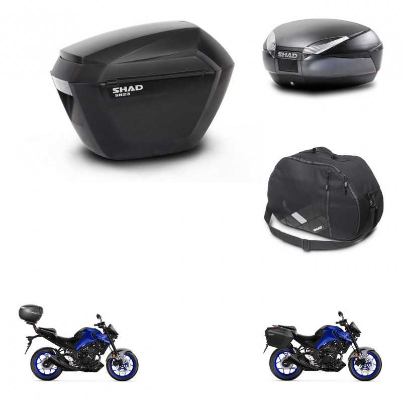 SHAD Rear trunk + side cases + internal bag + 3p hardware + mounting hardware SH23 SH48 DARK GREY PREMIUM KIT-273467