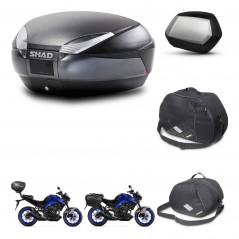 SHAD Side cases + rear trunk + accessories + 3p hardware + mounting hardware SH48 DARK GREY PREMIUM SC SH35 PREMIUM KIT-273471