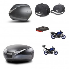 SHAD Rear trunk + side cases + accessories + 3p hardware + mounting hardware SH36 SH 36 SH48 DARK GREY PREMIUM KIT-273474
