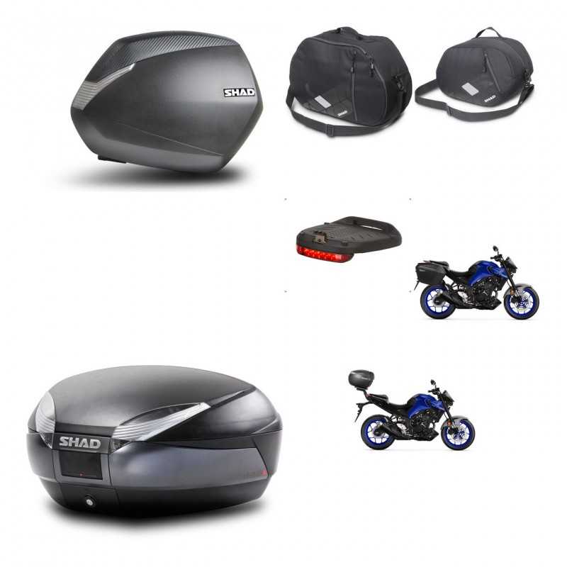 SHAD Rear trunk + side cases + accessories + 3p hardware + mounting hardware SH36 SH 36 SH48 DARK GREY PREMIUM KIT-273474